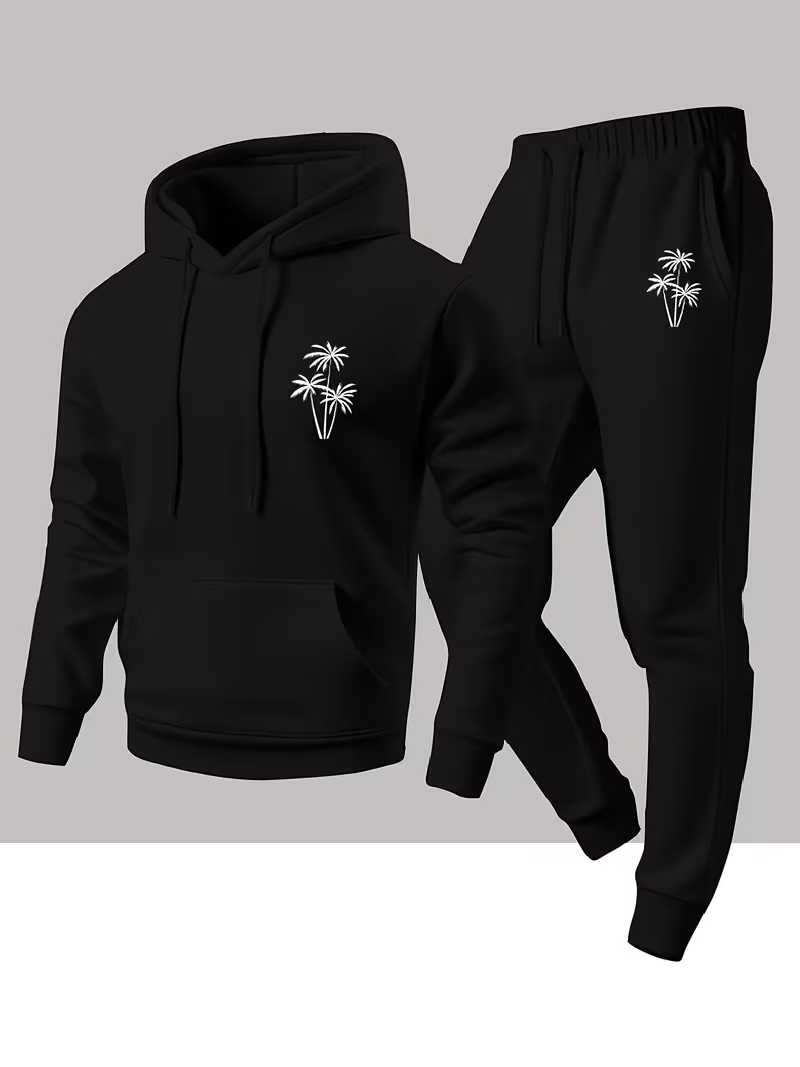 Outdoor Sport Outfit - 남성 미니멀리스트 쿨한 맞춤형 프린트 트랙수트,