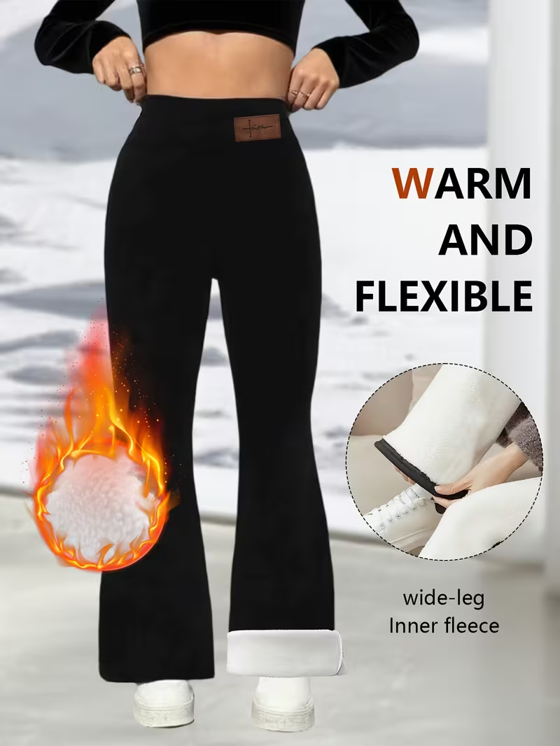 겨울 플레어 팬츠 하이웨이스트 플리스 안감 보온 바지  - Outdoor Sport Outfit 리뷰 및 가격