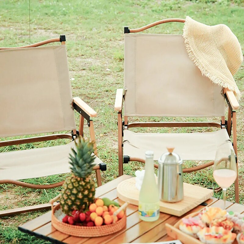 휴대용 캠핑 의자, 알루미늄 합금 목재 그레인 접이식  - Outdoor Sport Chairs 리뷰 및 가격