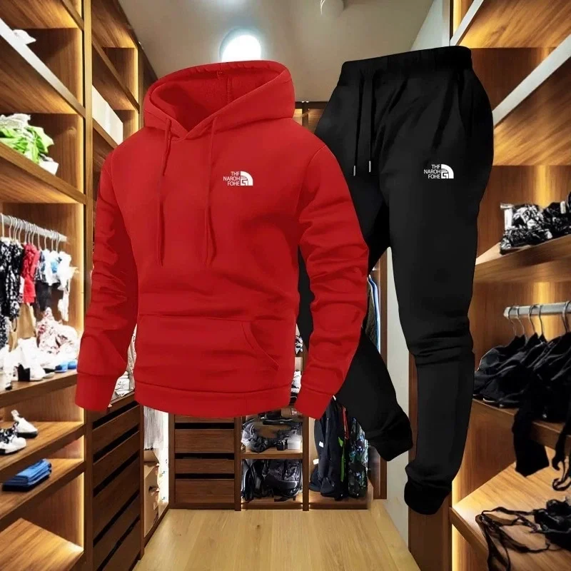 남성용 가을·겨울 패턴 캐주얼 투피스 세트 후드 스웨트 - Outdoor Sport Hoodie 리뷰 및 가격